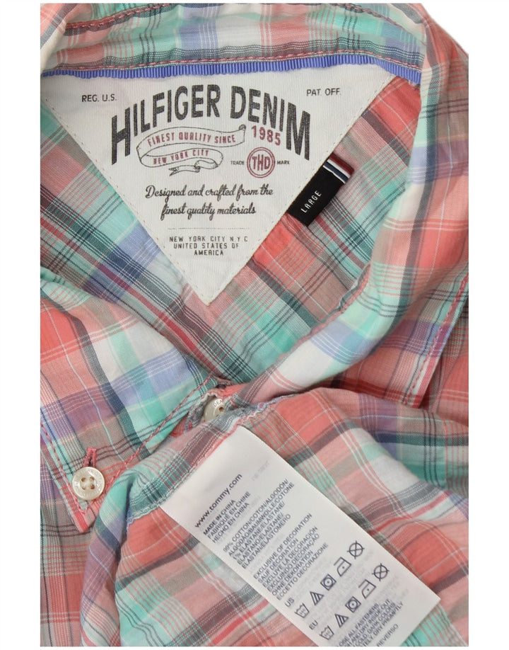 Tommy Hilfiger Chemise Homme Grand Carreau Multicolore Coton