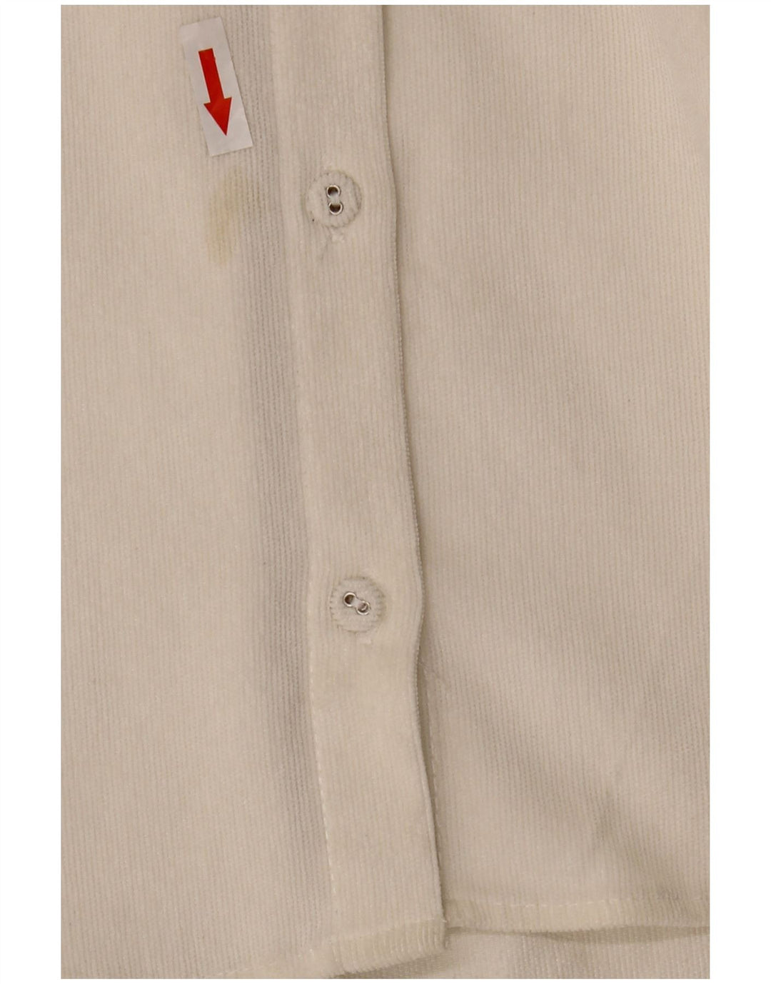 Zara Chemise surdimensionnée en velours côtelé pour femme UK 10 Petit polyester blanc