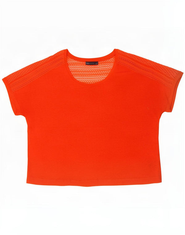 Marks & Spencer T-shirt surdimensionné pour femme UK 18 XL Lin orange