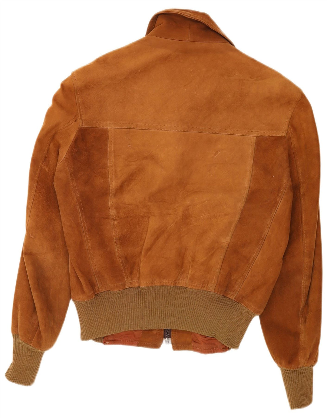 vintage Mens Suede Bomber Jacket UK 38 Brun Moyen
