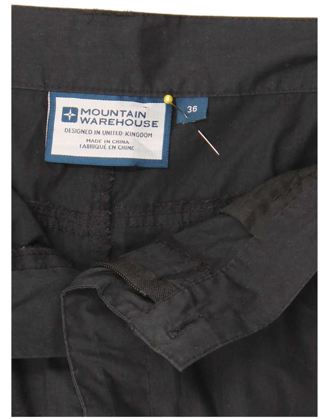 Mountain Warehouse Short cargo pour homme W36 Large Noir Polyester