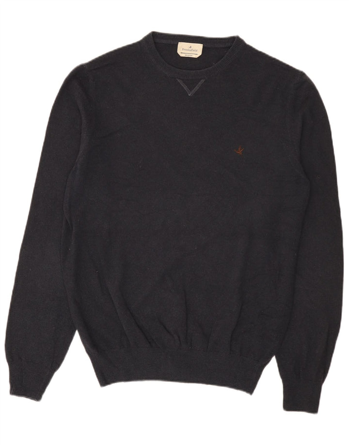 Brooksfield Pull col rond homme IT 50 laine gris moyen