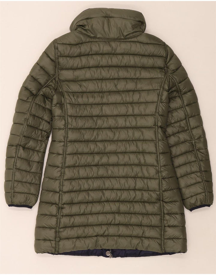 Colmar Manteau matelassé réversible à capuche pour femme UK 12 Medium Navy Blue Nylon