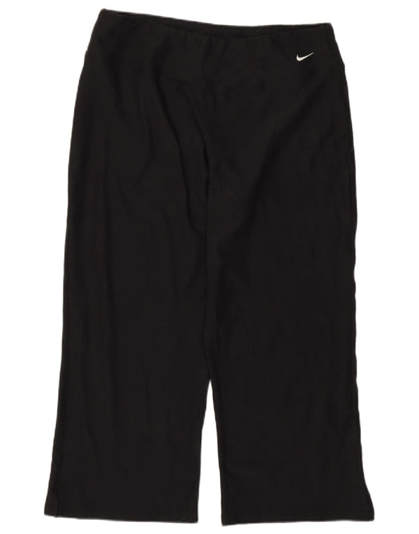 Nike Pantalon de survêtement Capri pour femme US 12/14 Large Noir Polyester