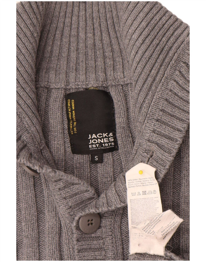 Jack & Jones Pull à col boutonné pour homme Petit gris Coton