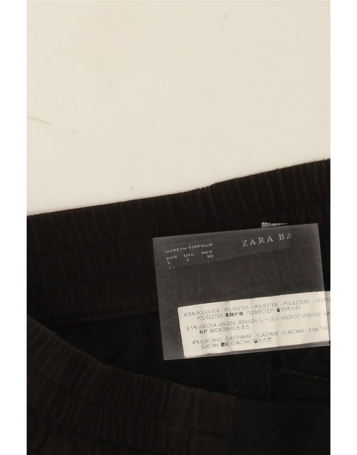 Zara Short décontracté pour femme Large W32 Noir Polyester