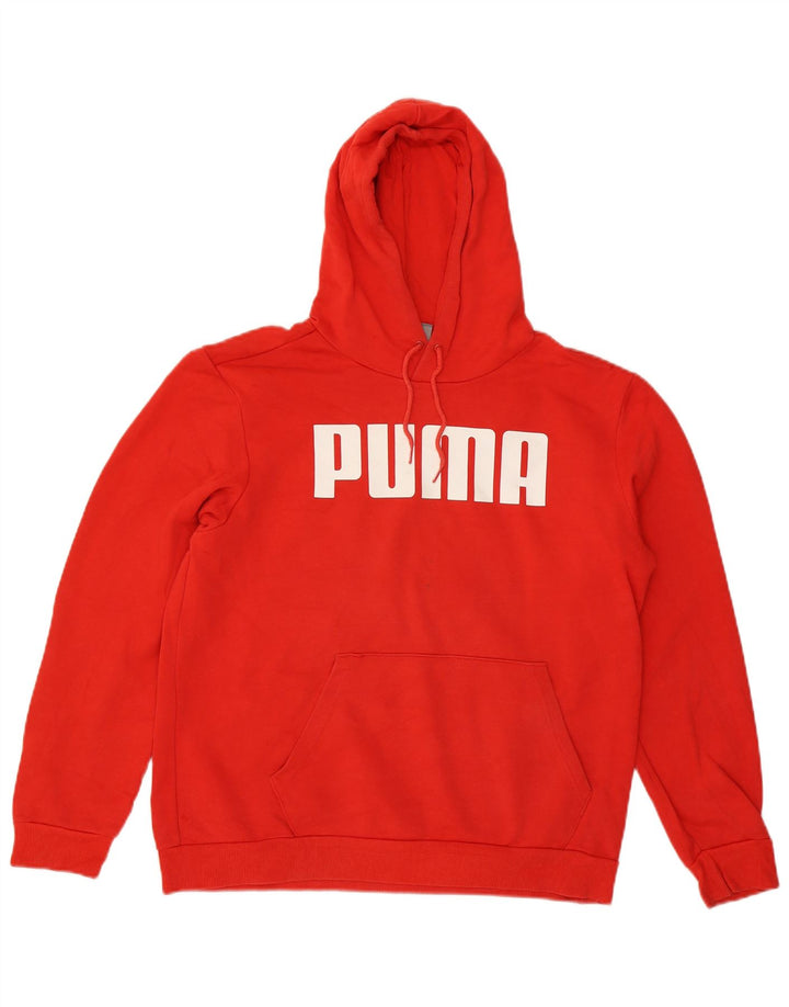 PUMA Sweat à Capuche Graphique Homme Rouge Moyen Coton