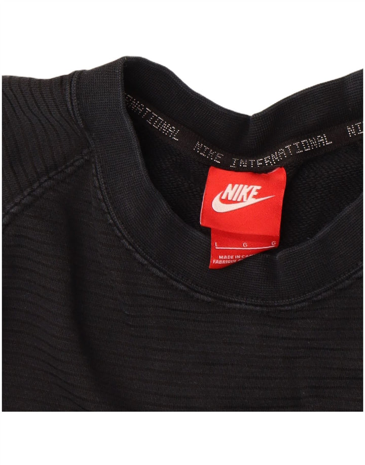 NIKE Pull-over pour hommes en coton rayé noir grand