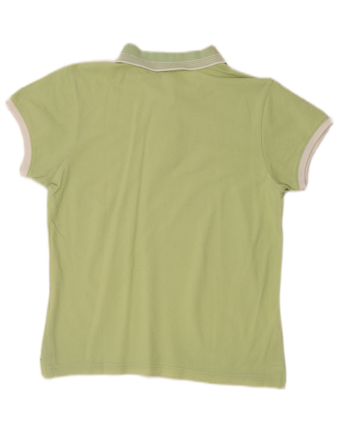 CHAMPION Polo Femme UK 14 Large Vert Coton