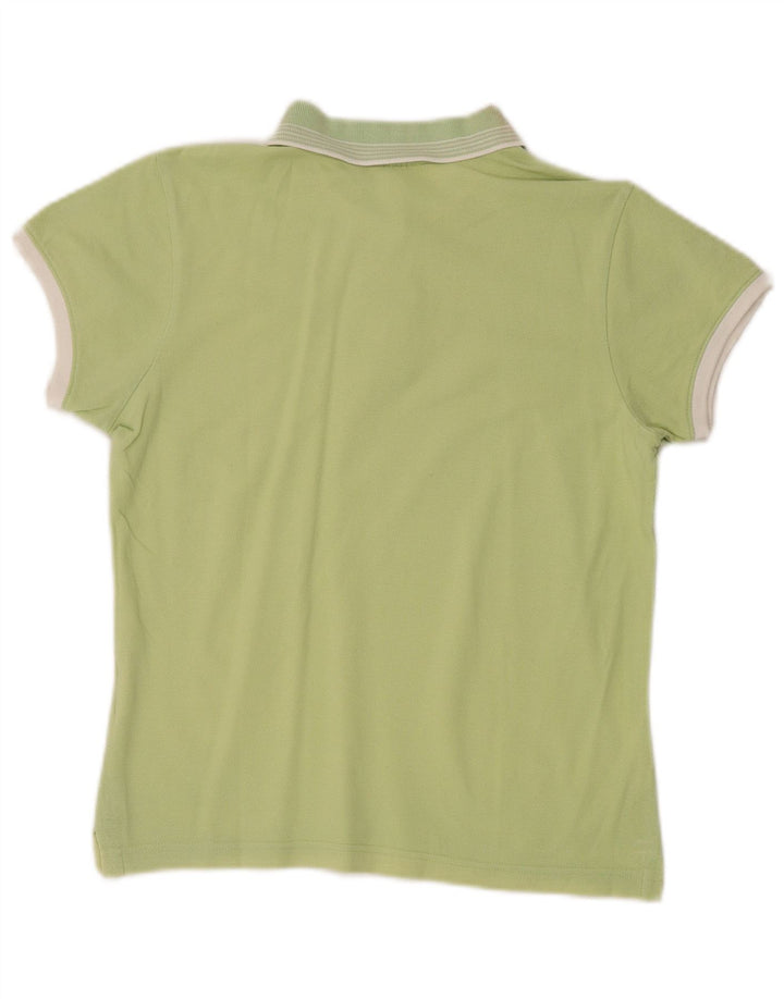 CHAMPION Polo Femme UK 14 Large Vert Coton
