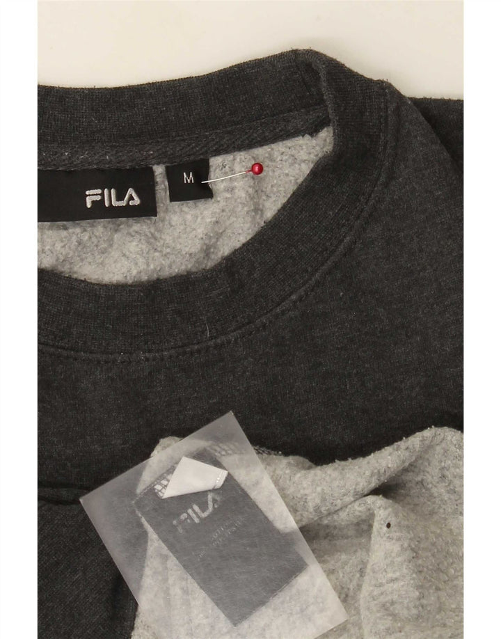 Fila Sweat-Shirt Graphic Regular Fit Homme Gris Moyen Coton