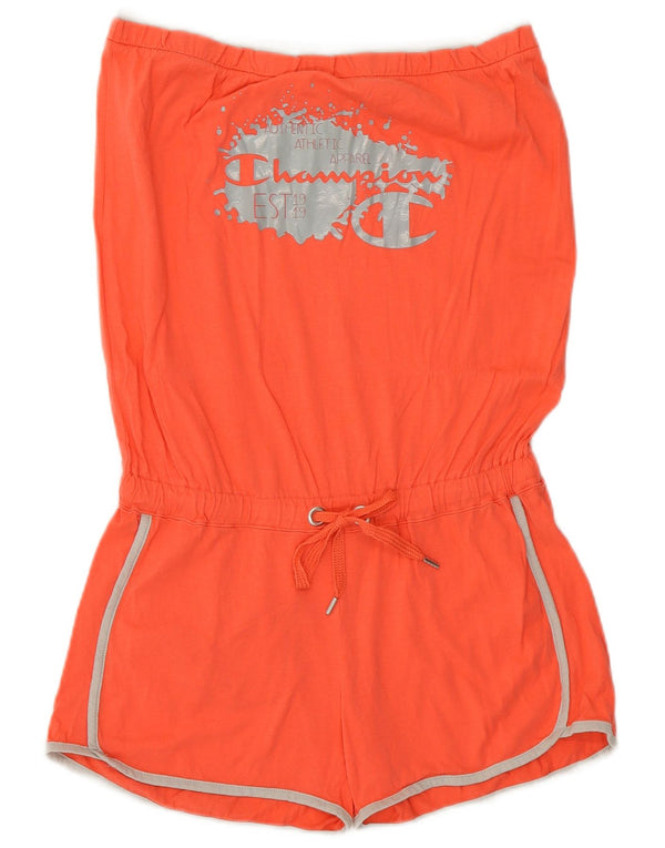 Champion Combishort graphique à épaules dénudées pour femme UK 12 Orange moyen