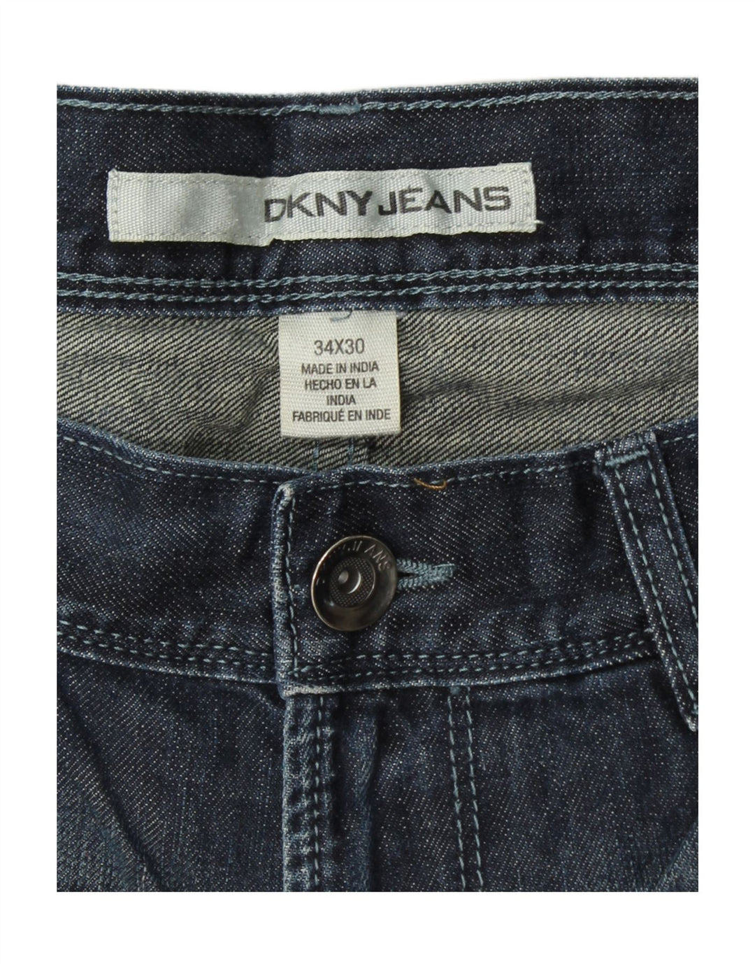 DKNY Jean droit homme W34 L30 bleu marine coton