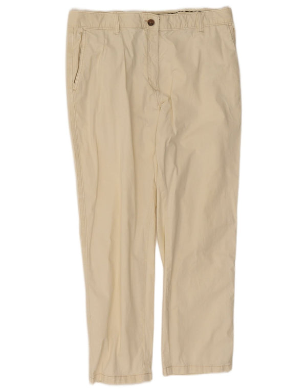 Marks & Spencer Pantalon court pour femme UK 14 Large W32 L25 Blanc cassé