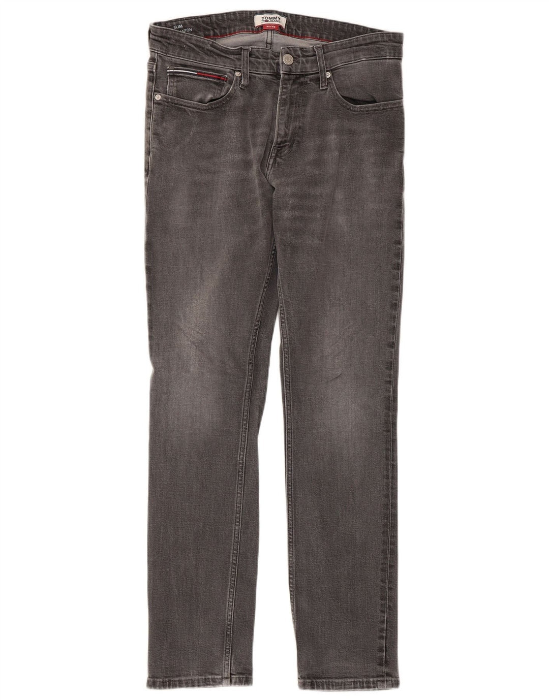 TOMMY HILFIGER Jean Slim Scanton Homme W32 L30 Gris Coton