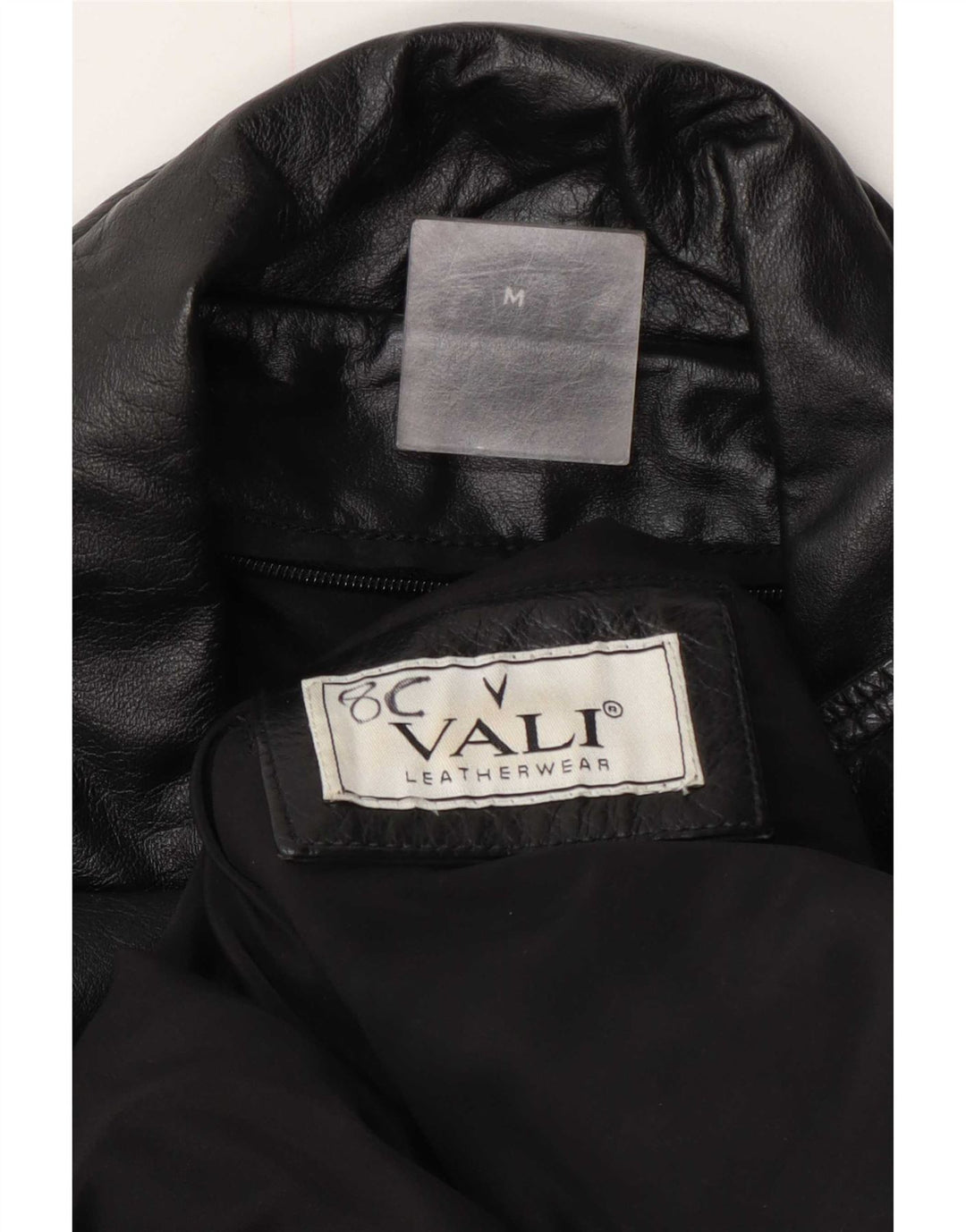 manteau en cuir homme vintage UK 38 Noir Moyen