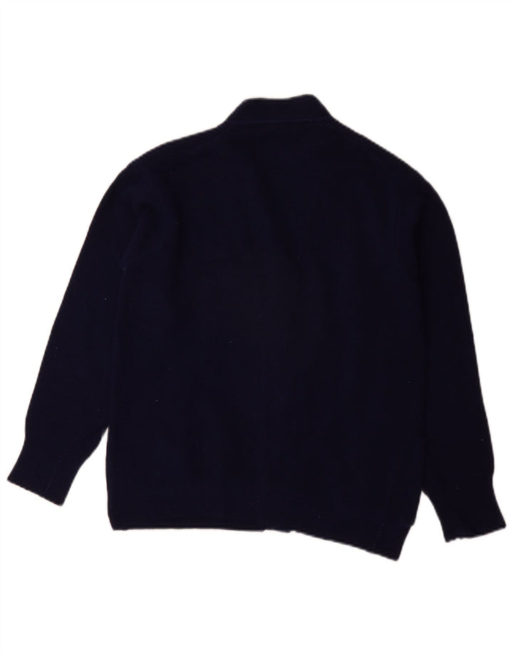 BENETTON Pull Cardigan Garçon 13-14 ans Bleu Marine Laine