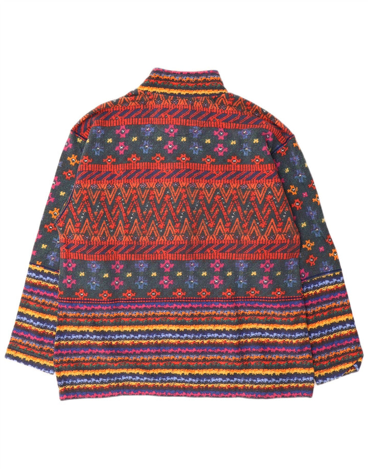 Meeting Sweat-shirt à col boutonné pour homme, grandes rayures multicolores