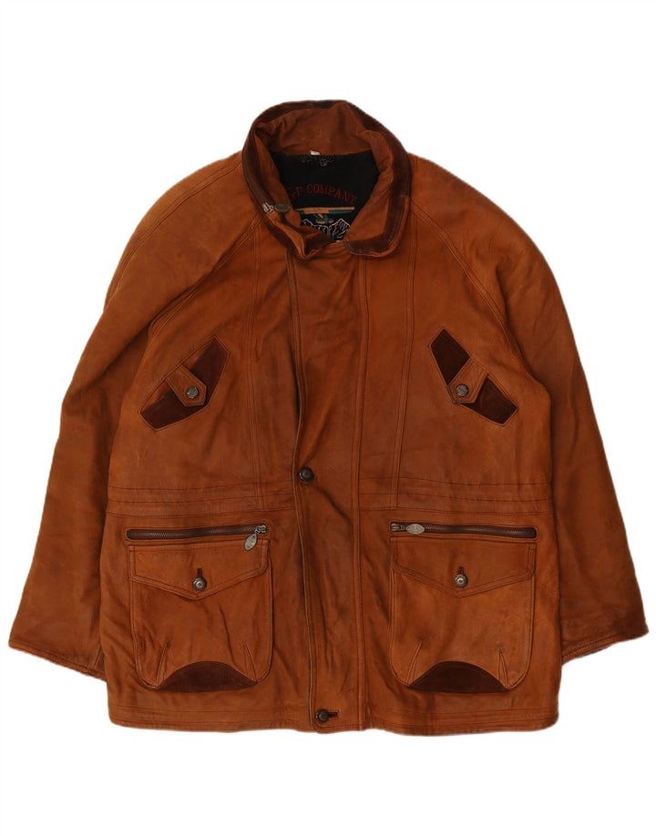 veste en cuir homme vintage IT 52 XL Marron