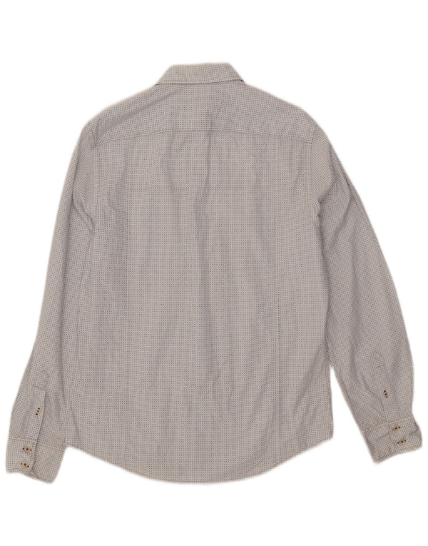 Chemise Homme Zara Large Coton Taché Blanc