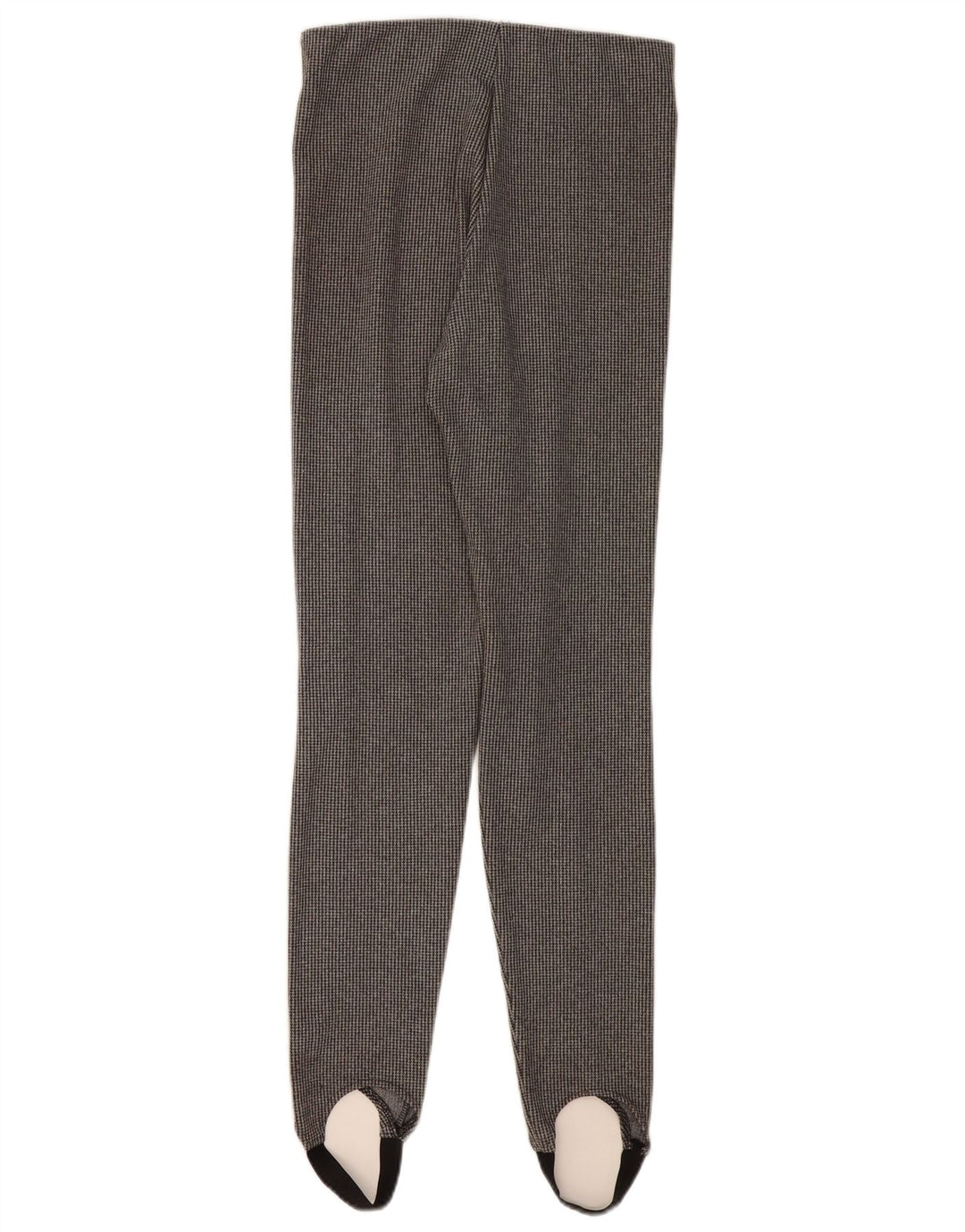 Zara Pantalon décontracté Stirrup pour femme UK 12 Gris moyen pied-de-poule