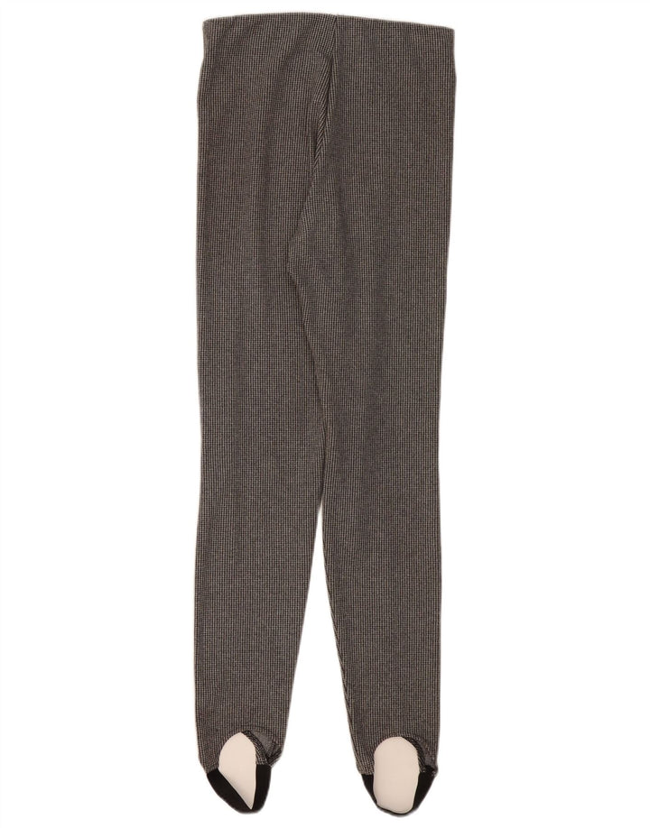 Zara Pantalon décontracté Stirrup pour femme UK 12 Gris moyen pied-de-poule