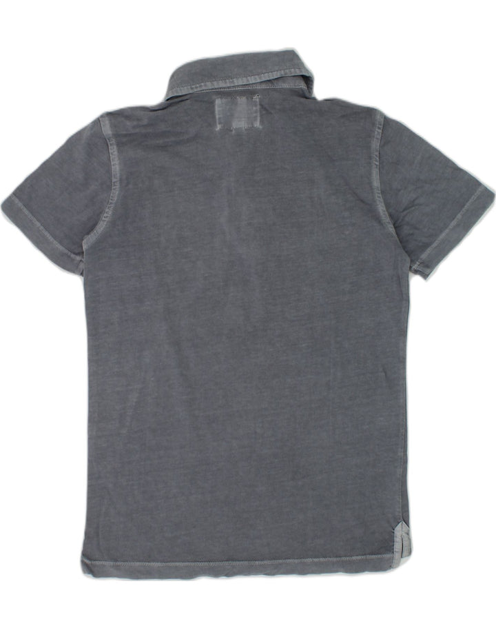 WOOLRICH Boys Polo Shirt 5-6 Years Grey Cotton | Vintage Woolrich | Thrift | Second-Hand Woolrich | Used Clothing | Messina Hembry 