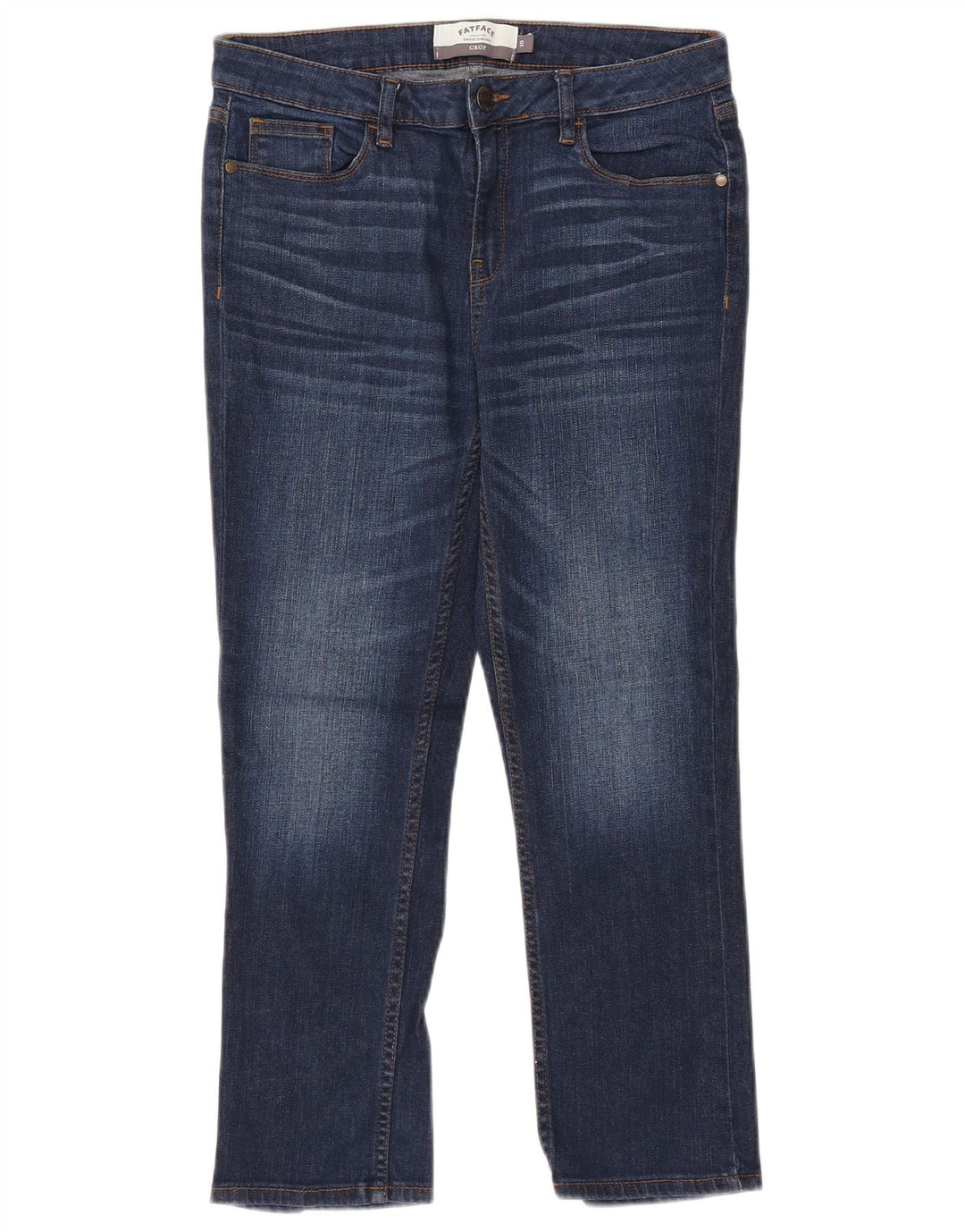 Fat Face Jean slim court pour femme UK 10 Small W30 L24 Bleu Coton