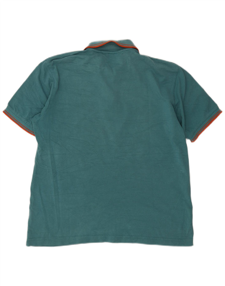 Kappa Polo Homme Large Vert Rayé Coton