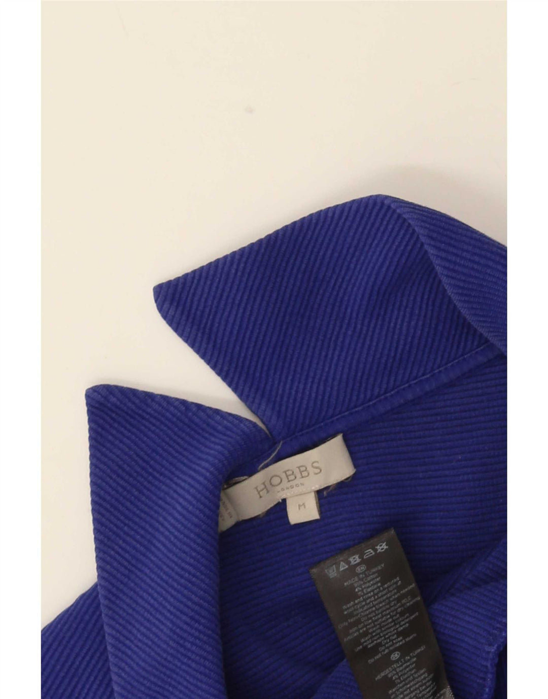 Hobbs Haut à manches longues pour femme UK 12 Bleu moyen Coton