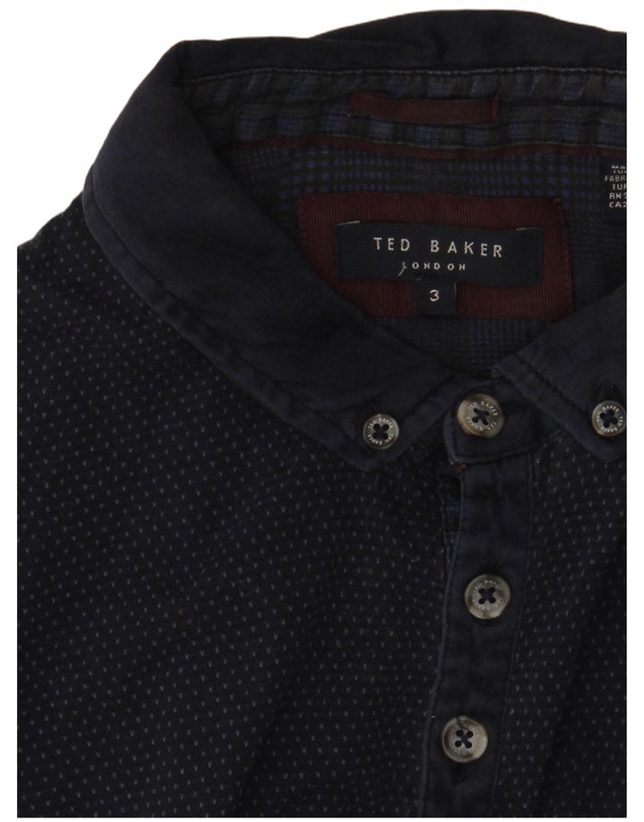 Ted Baker Polo Homme Taille 3 Bleu Marine Moyen