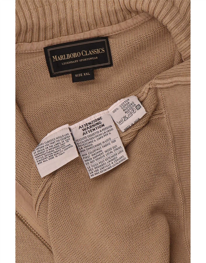Marlboro Classics Cardigan pour homme en coton beige 2XL