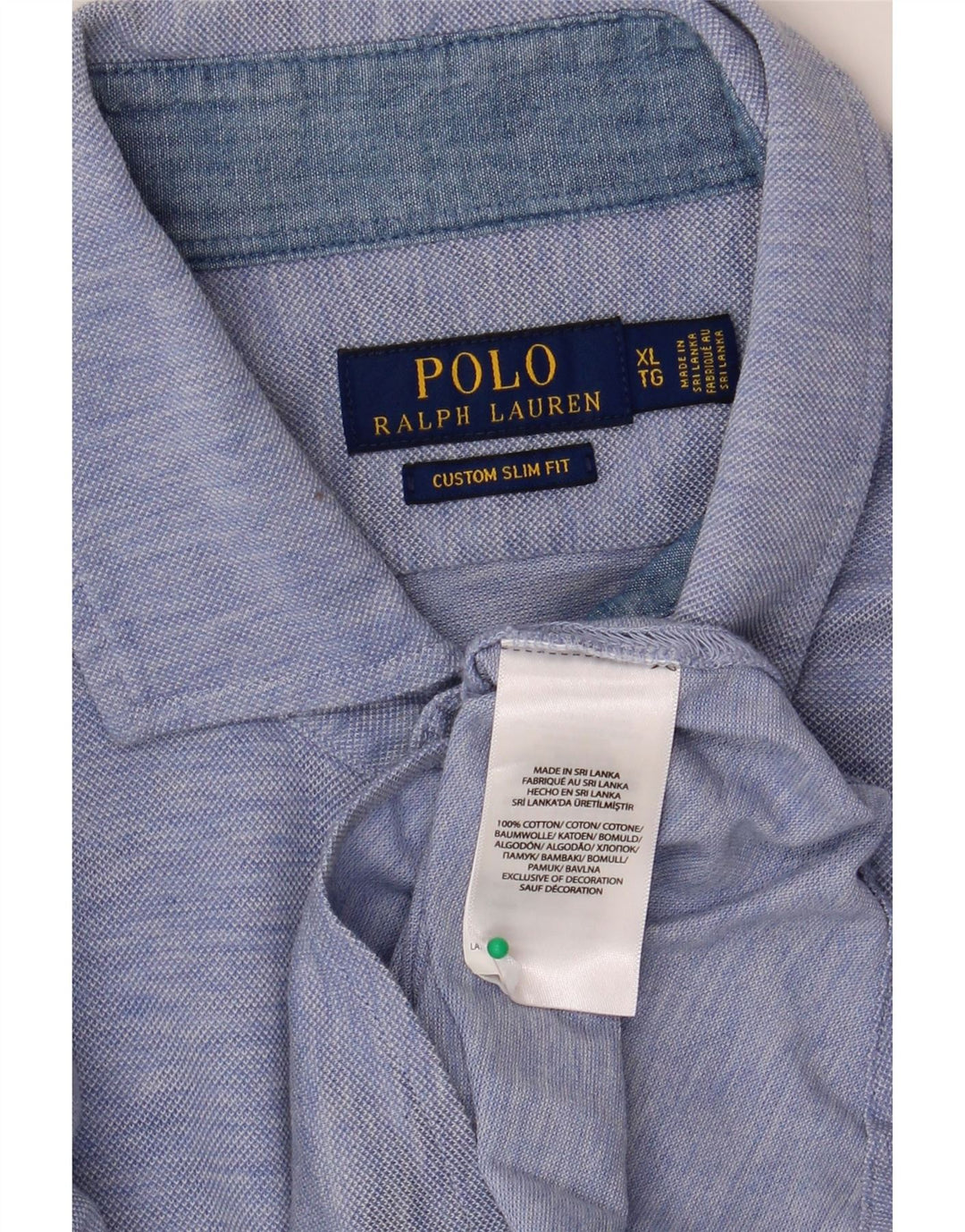Polo Ralph Lauren Chemise Slim Fit à manches courtes pour homme en coton bleu XL