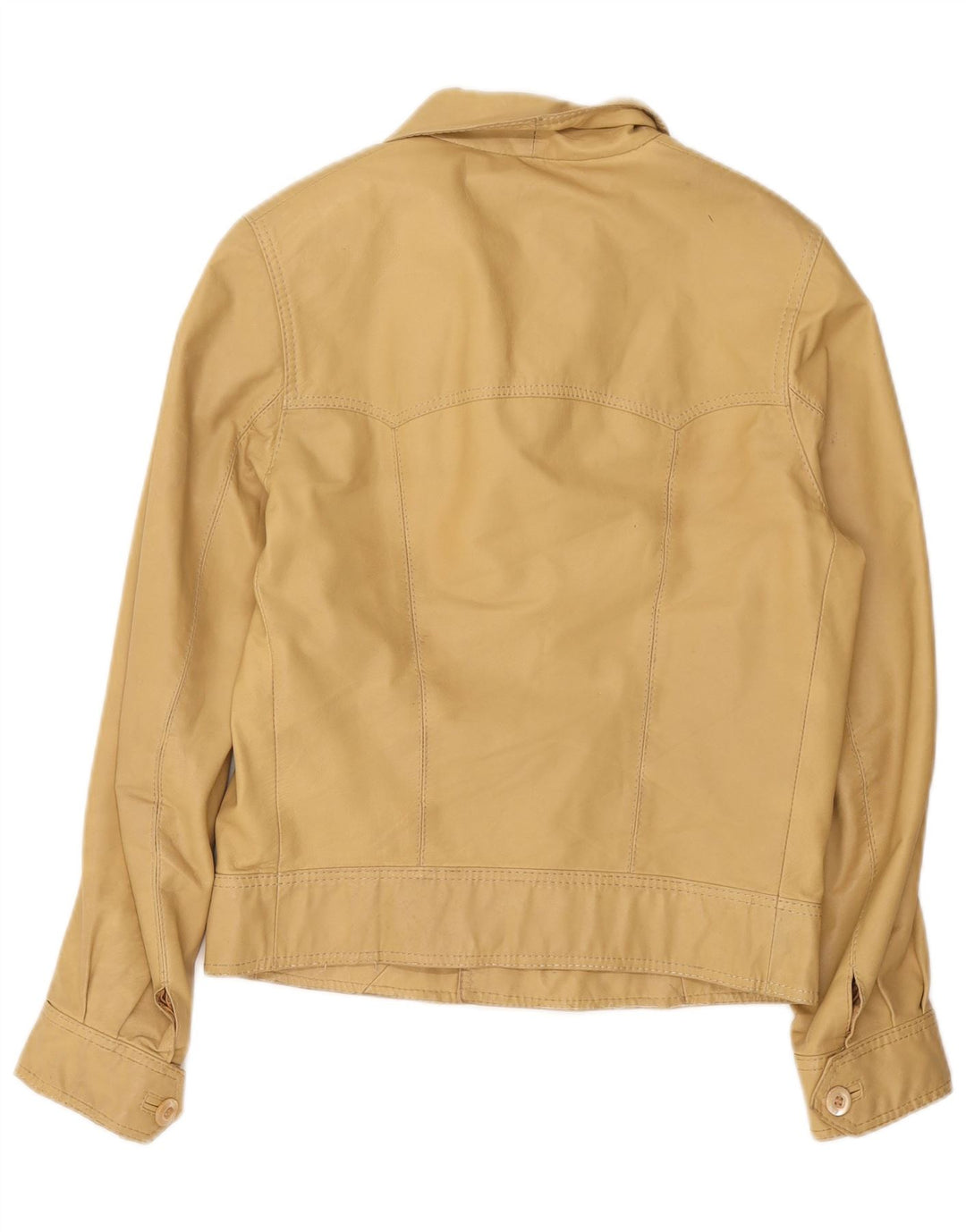 Veste Bomber Femme Vintage UK 10 Petit Beige