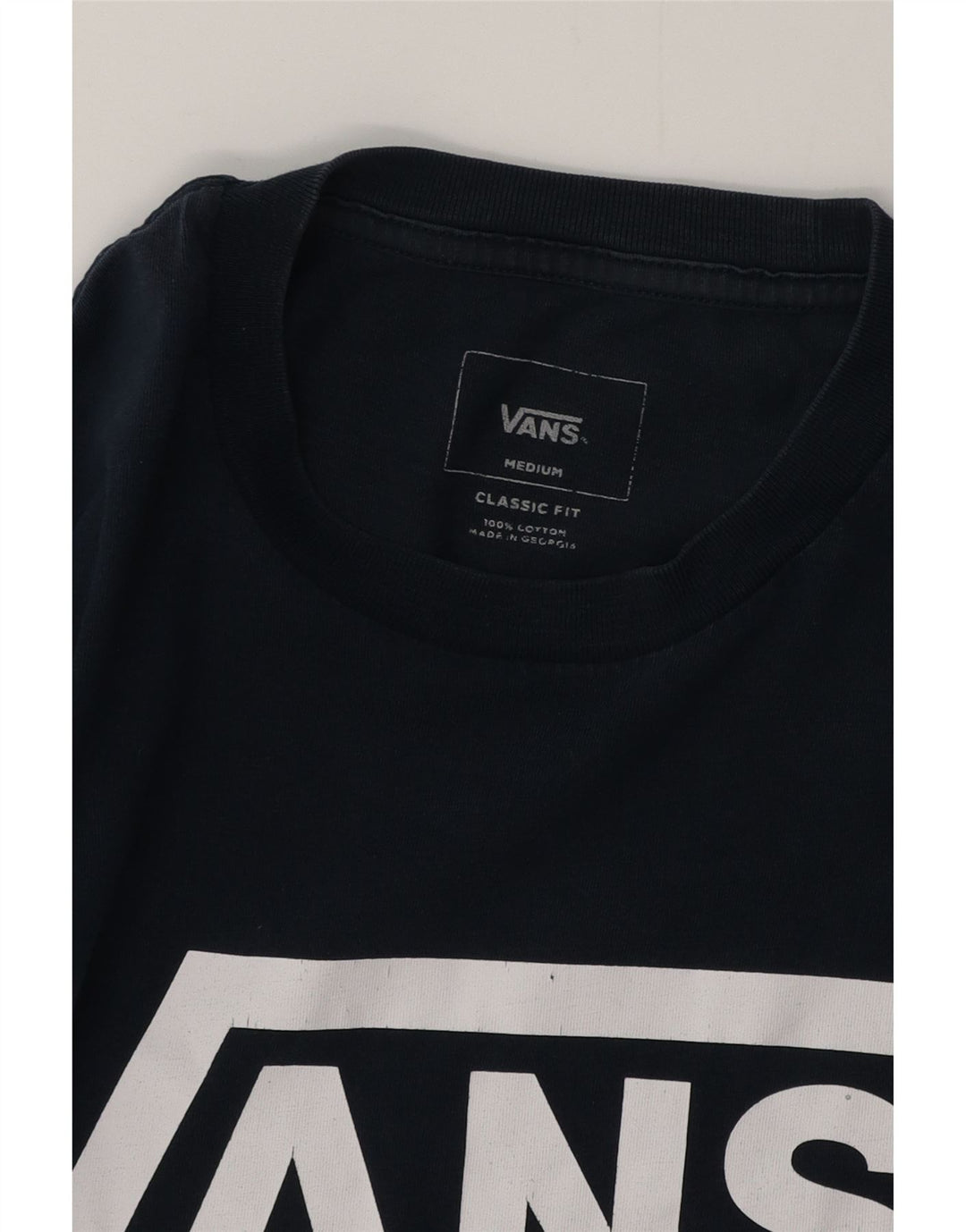 VANS T-shirt graphique coupe classique pour homme en coton bleu marine moyen