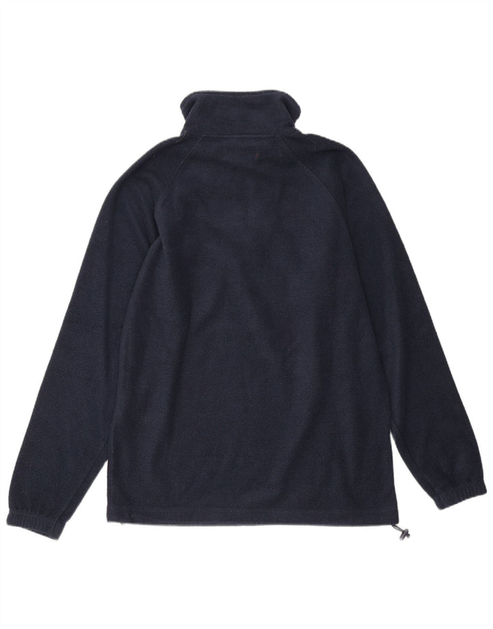 Kappa Pull polaire à col zippé pour homme, petit, bleu marine, polyester