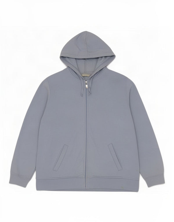 Marks & Spencer Pull à capuche zippé pour femme UK 16 Grand coton bleu