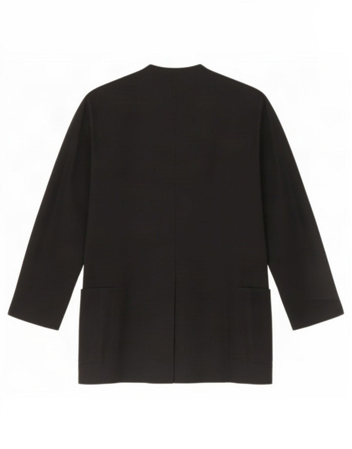 Marella Veste blazer à 4 boutons pour femme UK 12 Noir moyen Laine vierge