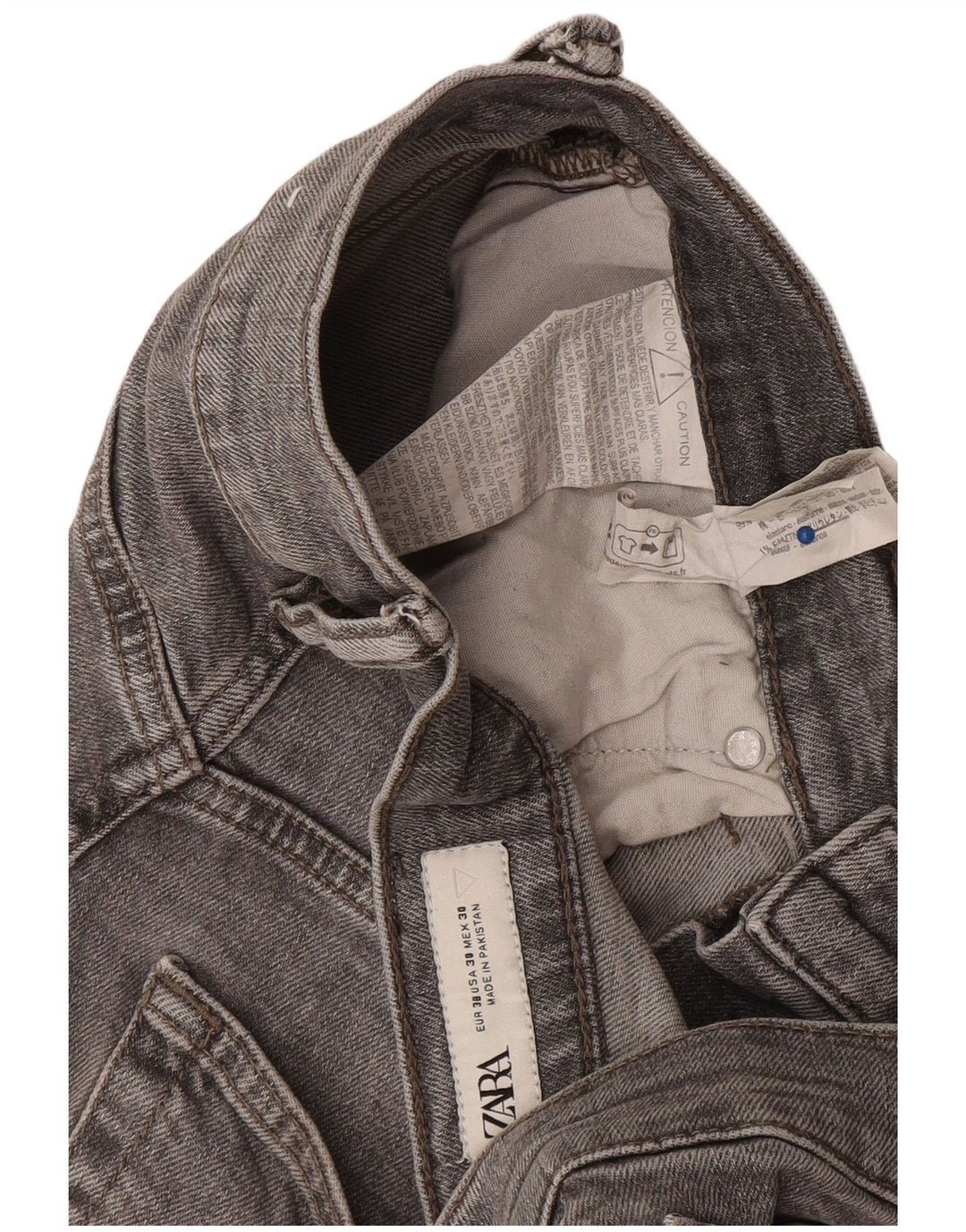 Zara Jean Slim Homme EU 38 Small W30 L29 Gris Coton