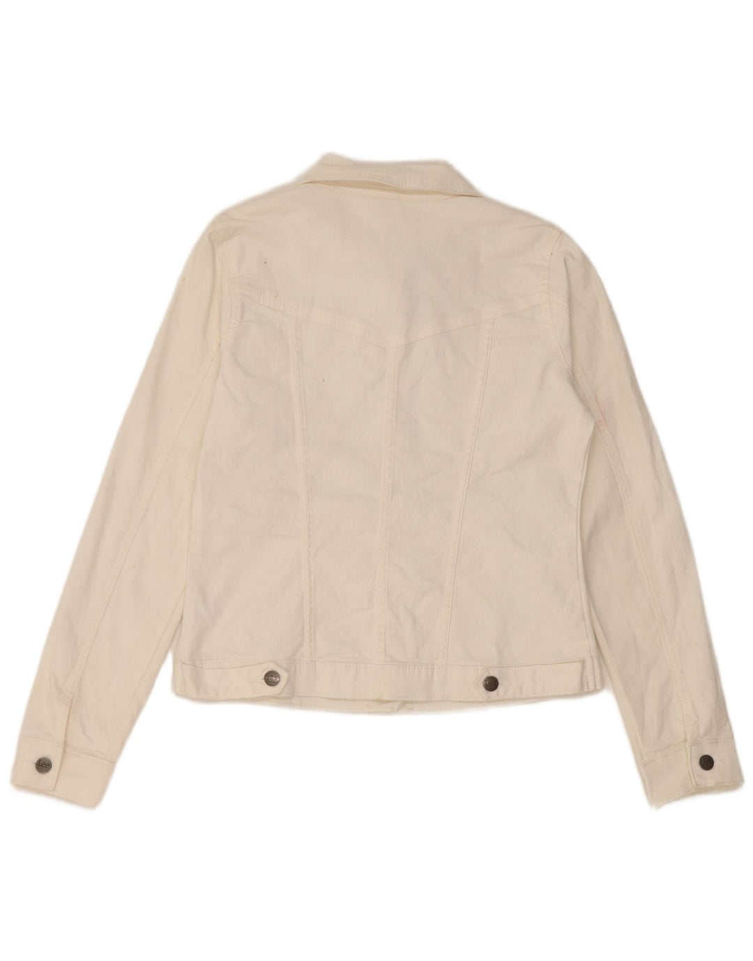 Lee Veste en jean Riders pour femme UK 10 Petit coton blanc