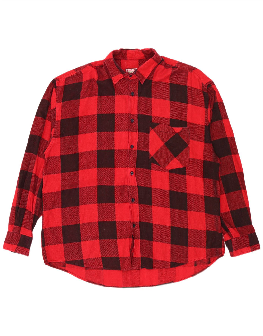 Chemise en flanelle homme vintage XL coton vichy rouge