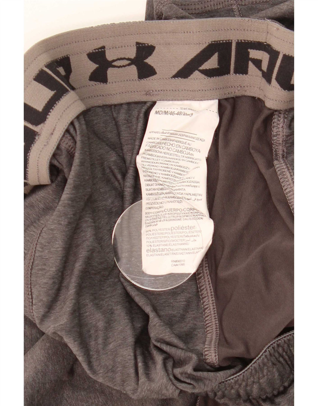 Under Armour Short de Sport Homme Gris Moyen Polyester
