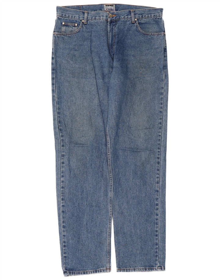 Jean droit homme vintage W38 L34 coton bleu