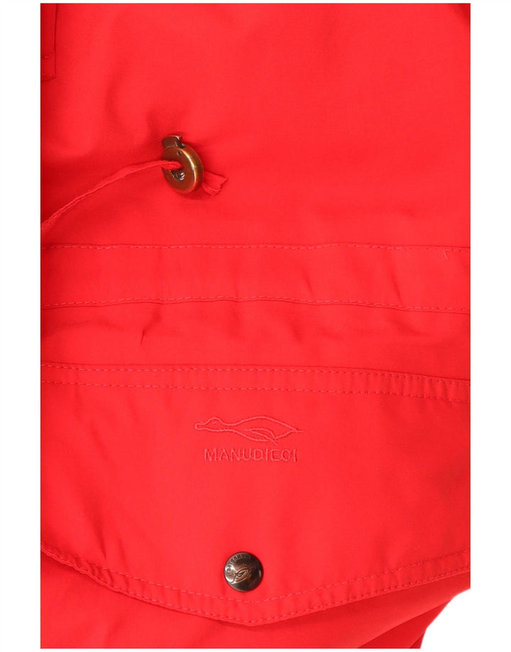MANUDIECI Mens Windbreaker Coat UK 40 Large Red