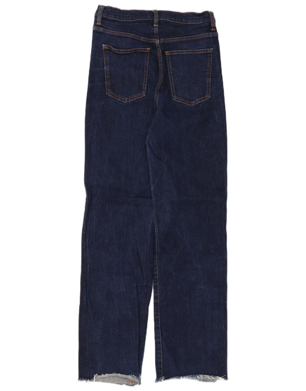 Zara Jean ample taille haute pour femme EU 38 Small W28 L31 Bleu marine