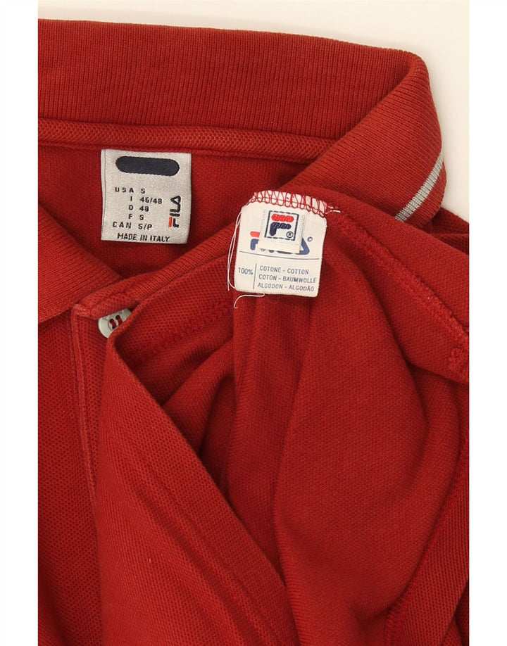 Fila Polo Homme Petit Rouge Coton