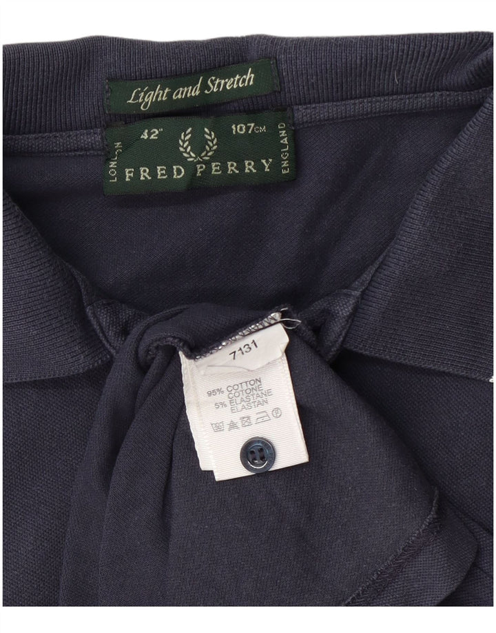 Fred Perry Polo Léger et Stretch Homme Bleu Marine Moyen Coton