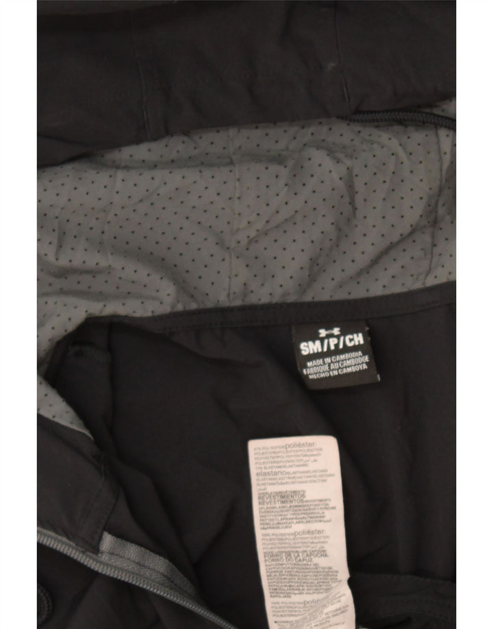 Under Armour Veste de pluie à capuche pour homme UK 36 Small Noir Colourblock