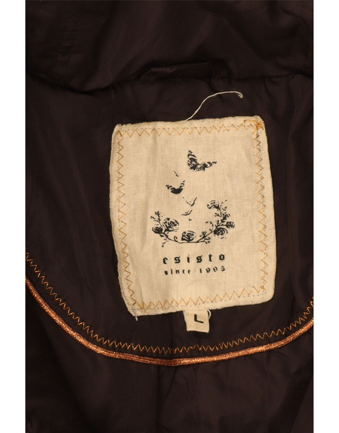 ESISTO Womens Padded Coat UK 14 Large Brown Polyester Vintage Esisto and Second-Hand Esisto from Messina Hembry 