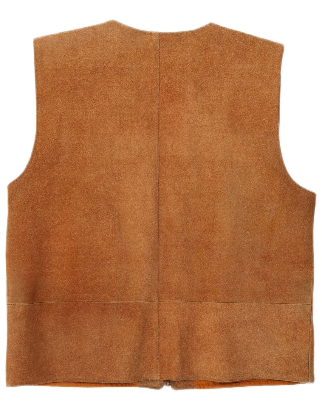 Any Way Gilet en daim pour homme Petit cuir marron